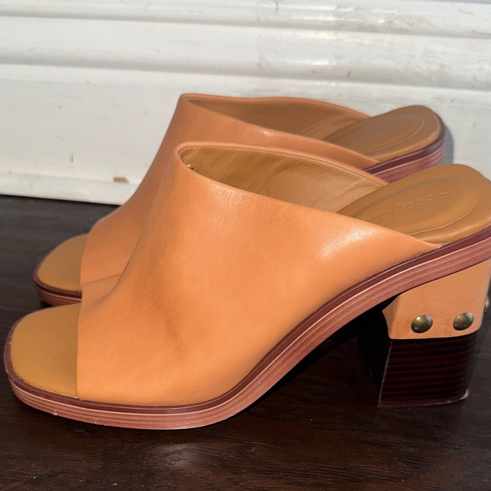 See By Chloe Tan Leather Mules